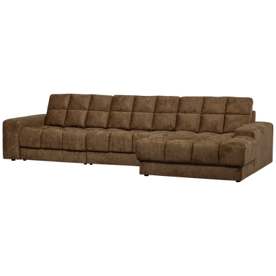 SECOND DATE CHAISE LONGUE RIGHT STRUCTURE VELVET BRASS