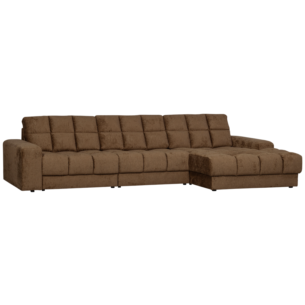 SECOND DATE CHAISE LONGUE RIGHT STRUCTURE VELVET BRASS