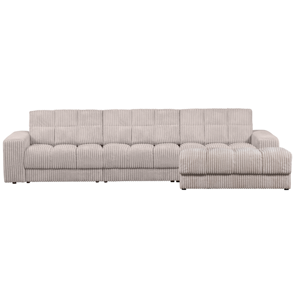 SECOND DATE CHAISE LONGUE RIGHT RIB FABRIC NATURAL