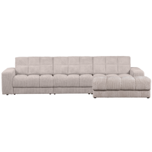 Laden Sie das Bild in den Galerie-Viewer, SECOND DATE CHAISE LONGUE RIGHT RIB FABRIC NATURAL