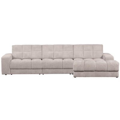 SECOND DATE CHAISE LONGUE RIGHT RIB FABRIC NATURAL