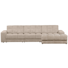 Laden Sie das Bild in den Galerie-Viewer, SECOND DATE CHAISE LONGUE RIGHT RIB FABRIC TRAVERTIN