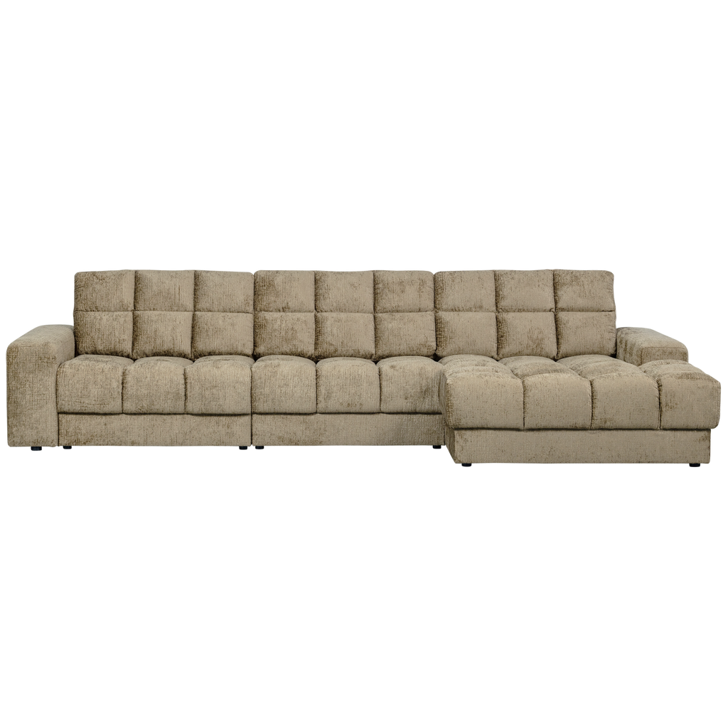 SECOND DATE CHAISE LONGUE RIGHT STRUCTURE VELVET WHEATFIELD