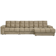 Laden Sie das Bild in den Galerie-Viewer, SECOND DATE CHAISE LONGUE RIGHT STRUCTURE VELVET WHEATFIELD