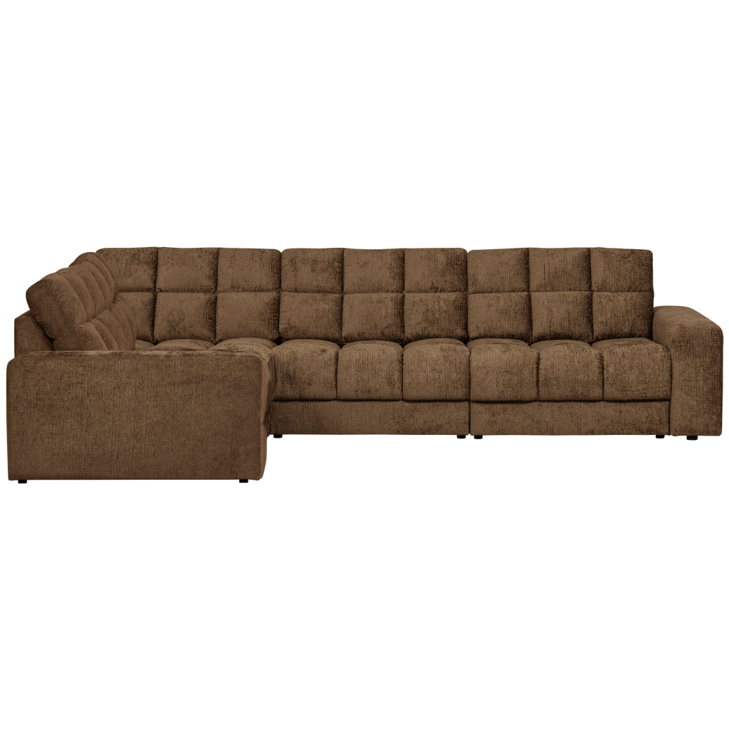SECOND DATE CORNER SOFA STRUCTURE VELVET BRASS