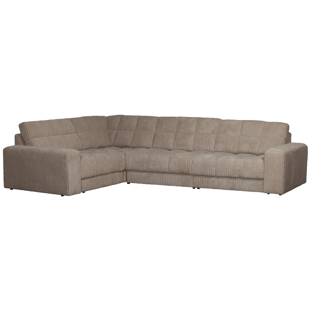 SECOND DATE CORNER SOFA LEFT RIB FABRIC MUD