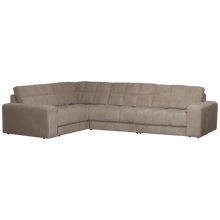 Laden Sie das Bild in den Galerie-Viewer, SECOND DATE CORNER SOFA LEFT RIB FABRIC MUD