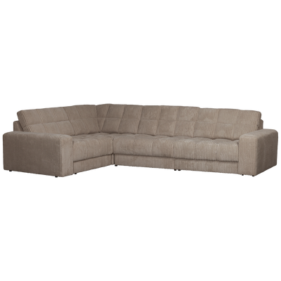 SECOND DATE CORNER SOFA LEFT RIB FABRIC MUD