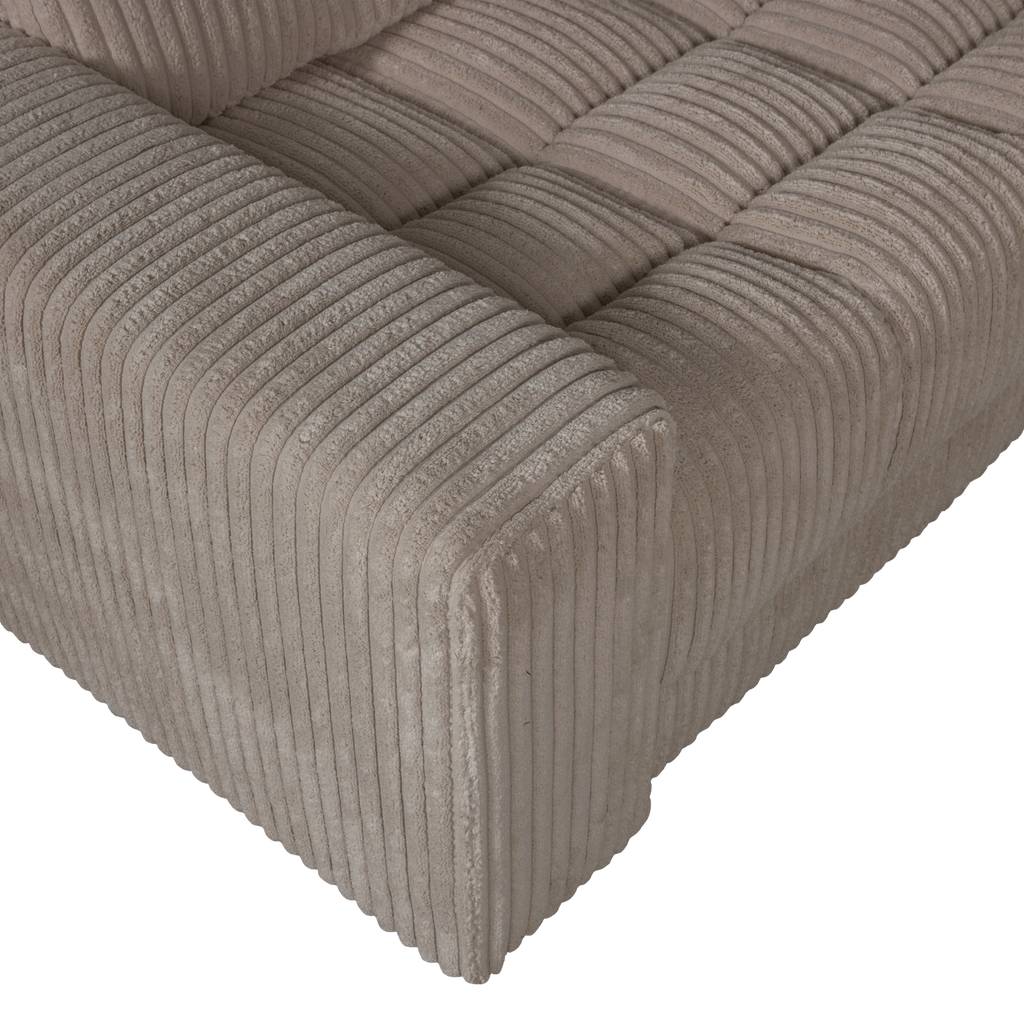 SECOND DATE CORNER SOFA LEFT RIB FABRIC MUD