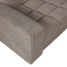 Laden Sie das Bild in den Galerie-Viewer, SECOND DATE CORNER SOFA LEFT RIB FABRIC MUD