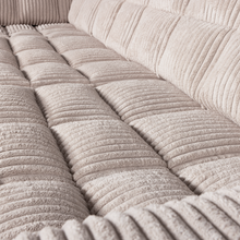 Laden Sie das Bild in den Galerie-Viewer, SECOND DATE CORNER SOFA LEFT RIB FABRIC NATURAL