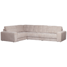 Laden Sie das Bild in den Galerie-Viewer, SECOND DATE CORNER SOFA LEFT RIB FABRIC NATURAL