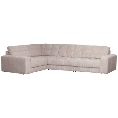 SECOND DATE CORNER SOFA LEFT RIB FABRIC NATURAL