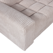 Laden Sie das Bild in den Galerie-Viewer, SECOND DATE CORNER SOFA LEFT RIB FABRIC NATURAL