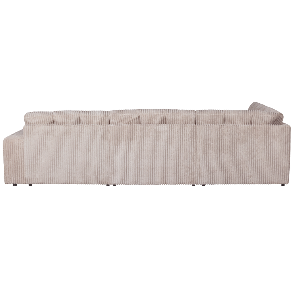 SECOND DATE CORNER SOFA LEFT RIB FABRIC NATURAL