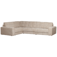Cargar imagen en el visor de la galería, SECOND DATE CORNER SOFA LEFT RIB FABRIC TRAVERTIN