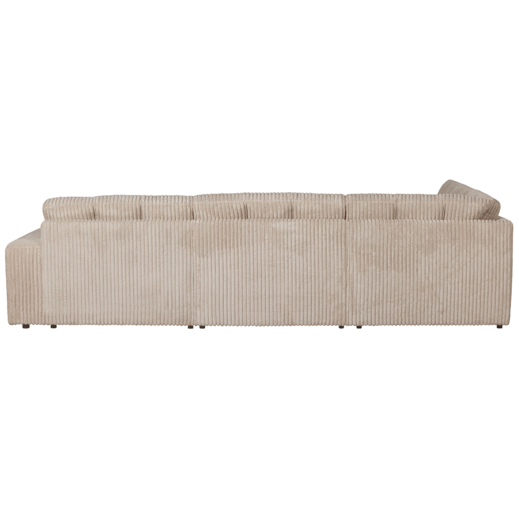 SECOND DATE CORNER SOFA LEFT RIB FABRIC TRAVERTIN