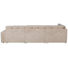 Cargar imagen en el visor de la galería, SECOND DATE CORNER SOFA LEFT RIB FABRIC TRAVERTIN
