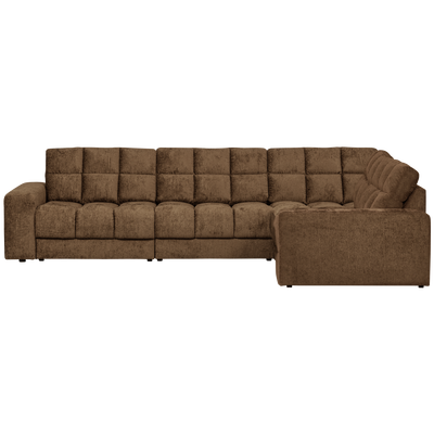 SECOND DATE CORNER SOFA RIGHT STRUCTURE VELVET BRASS