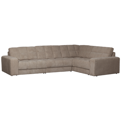 SECOND DATE CORNER SOFA RIGHT RIB FABRIC MUD
