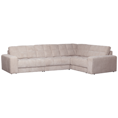 SECOND DATE CORNER SOFA RIGHT RIB FABRIC NATURAL