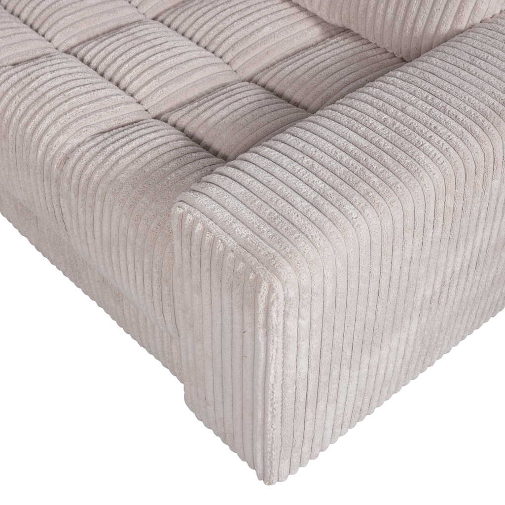SECOND DATE CORNER SOFA RIGHT RIB FABRIC NATURAL