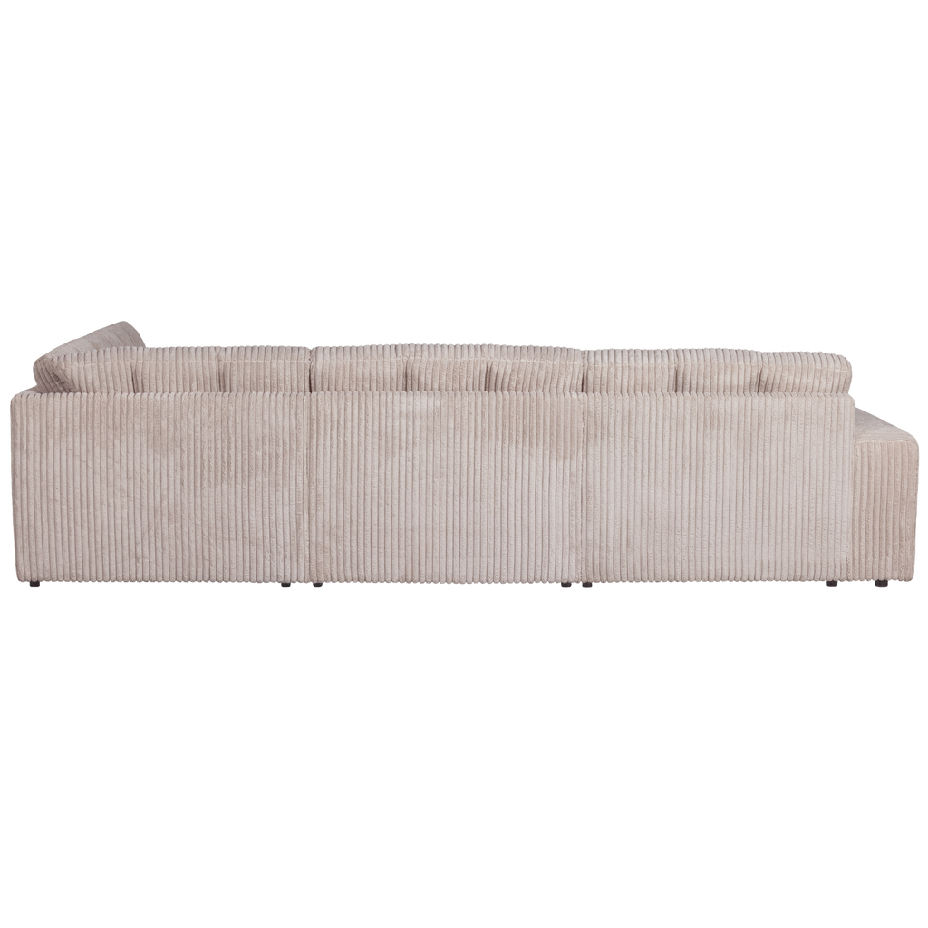 SECOND DATE CORNER SOFA RIGHT RIB FABRIC NATURAL