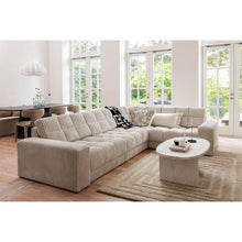 Laden Sie das Bild in den Galerie-Viewer, SECOND DATE CORNER SOFA RIGHT RIB FABRIC NATURAL