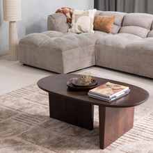 Laden Sie das Bild in den Galerie-Viewer, SEAM COFFEE TABLE MANGO WOOD DARK BROWN