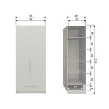 Laden Sie das Bild in den Galerie-Viewer, PURE 2 DRS WARDROBE SPLIT PINE DUST [fsc]