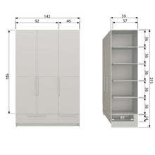 Laden Sie das Bild in den Galerie-Viewer, PURE 3 DRS WARDROBE SPLITDOOR PINE DUST [fsc]
