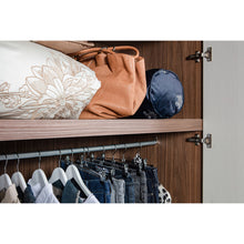 Laden Sie das Bild in den Galerie-Viewer, RENS 3-DOORS WARDROBE LONG HANDLE WALNUT/PEBBLE GREY [fsc]