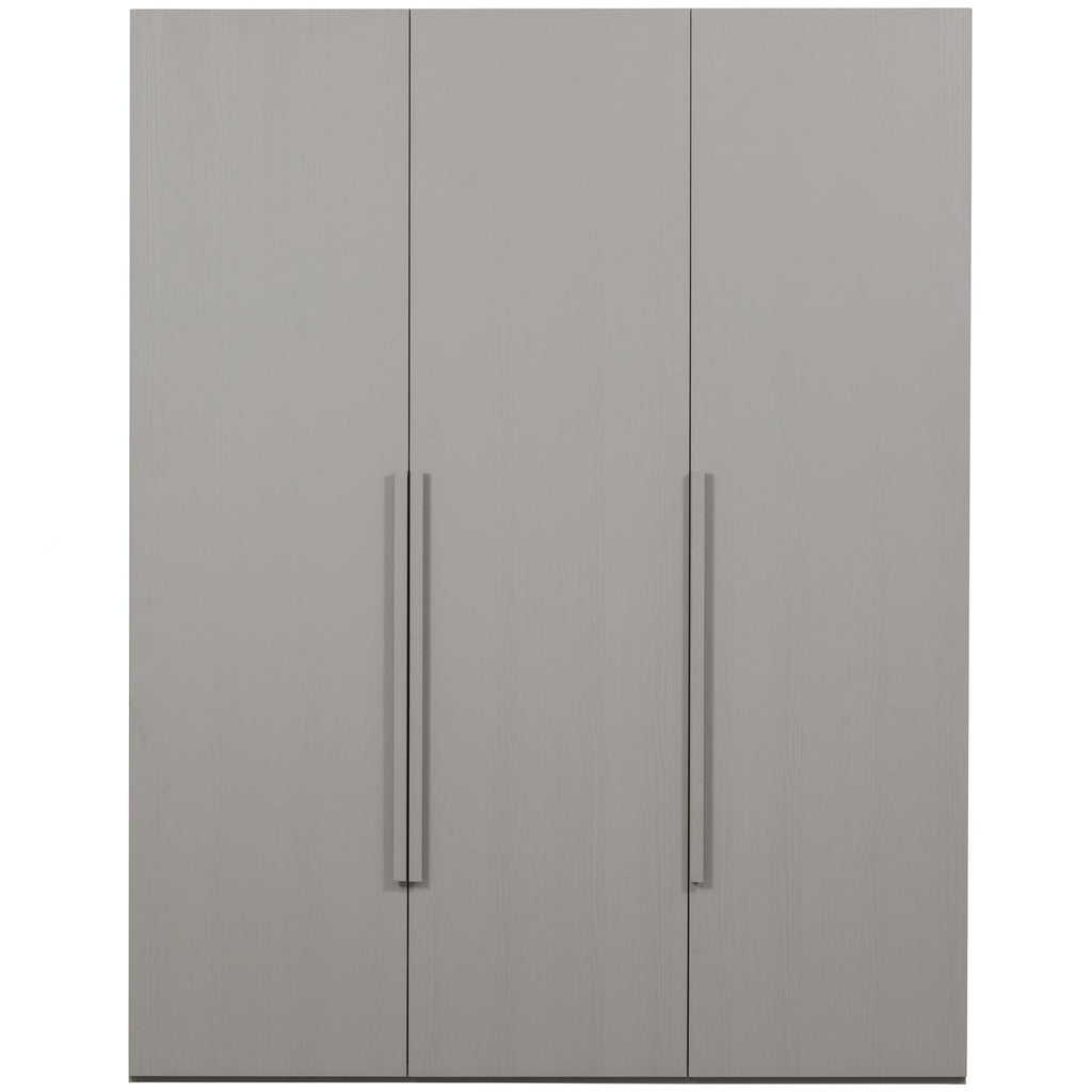 RENS 3-DOORS WARDROBE LONG HANDLE WALNUT/PEBBLE GREY [fsc]