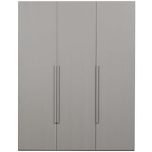 Laden Sie das Bild in den Galerie-Viewer, RENS 3-DOORS WARDROBE LONG HANDLE WALNUT/PEBBLE GREY [fsc]