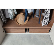 Laden Sie das Bild in den Galerie-Viewer, RENS 3-DOORS WARDROBE LONG HANDLE WALNUT/PEBBLE GREY [fsc]