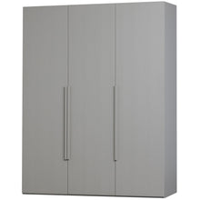 Laden Sie das Bild in den Galerie-Viewer, RENS 3-DOORS WARDROBE LONG HANDLE WALNUT/PEBBLE GREY [fsc]