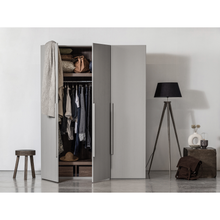 Laden Sie das Bild in den Galerie-Viewer, RENS 3-DOORS WARDROBE LONG HANDLE WALNUT/PEBBLE GREY [fsc]