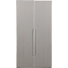 Laden Sie das Bild in den Galerie-Viewer, RENS 2-DOORS WARDROBE LONG HANDLE WALNUT/PEBBLE GREY [fsc]