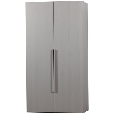 RENS 2-DOORS WARDROBE LONG HANDLE WALNUT/PEBBLE GREY [fsc]