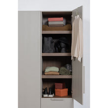 Load image into Gallery viewer, RENS 1-DOOR WARDROBE LONG HANDLE WALNUT/PEBBLE GREY [fsc]