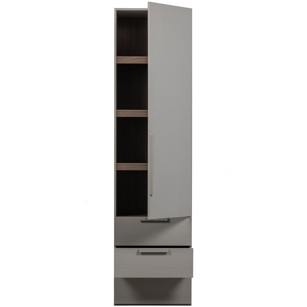 RENS 1-DOOR WARDROBE LONG HANDLE WALNUT/PEBBLE GREY [fsc]