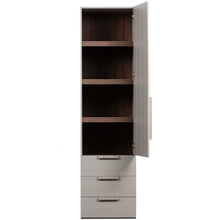 Load image into Gallery viewer, RENS 1-DOOR WARDROBE LONG HANDLE WALNUT/PEBBLE GREY [fsc]