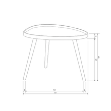 Load image into Gallery viewer, MAE SIDE TABLE ORGANIC MDF/PINE SEPIA