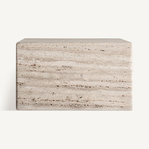 Square travertine coffee table