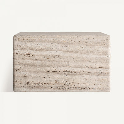 Square travertine coffee table
