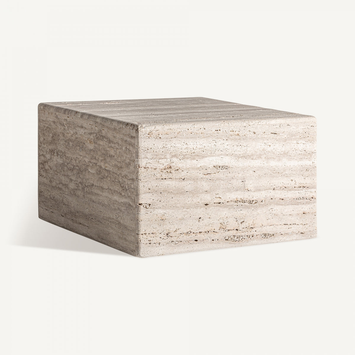 Square travertine coffee table