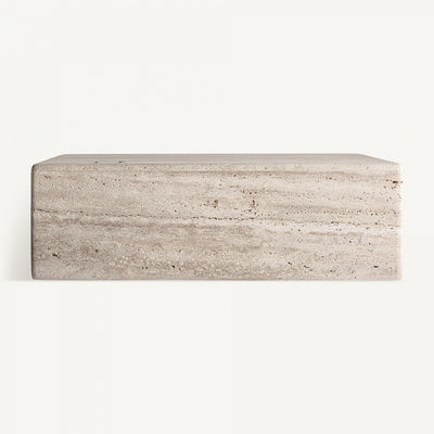 Square travertine coffee table