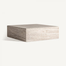 Load image into Gallery viewer, Square travertine coffee table