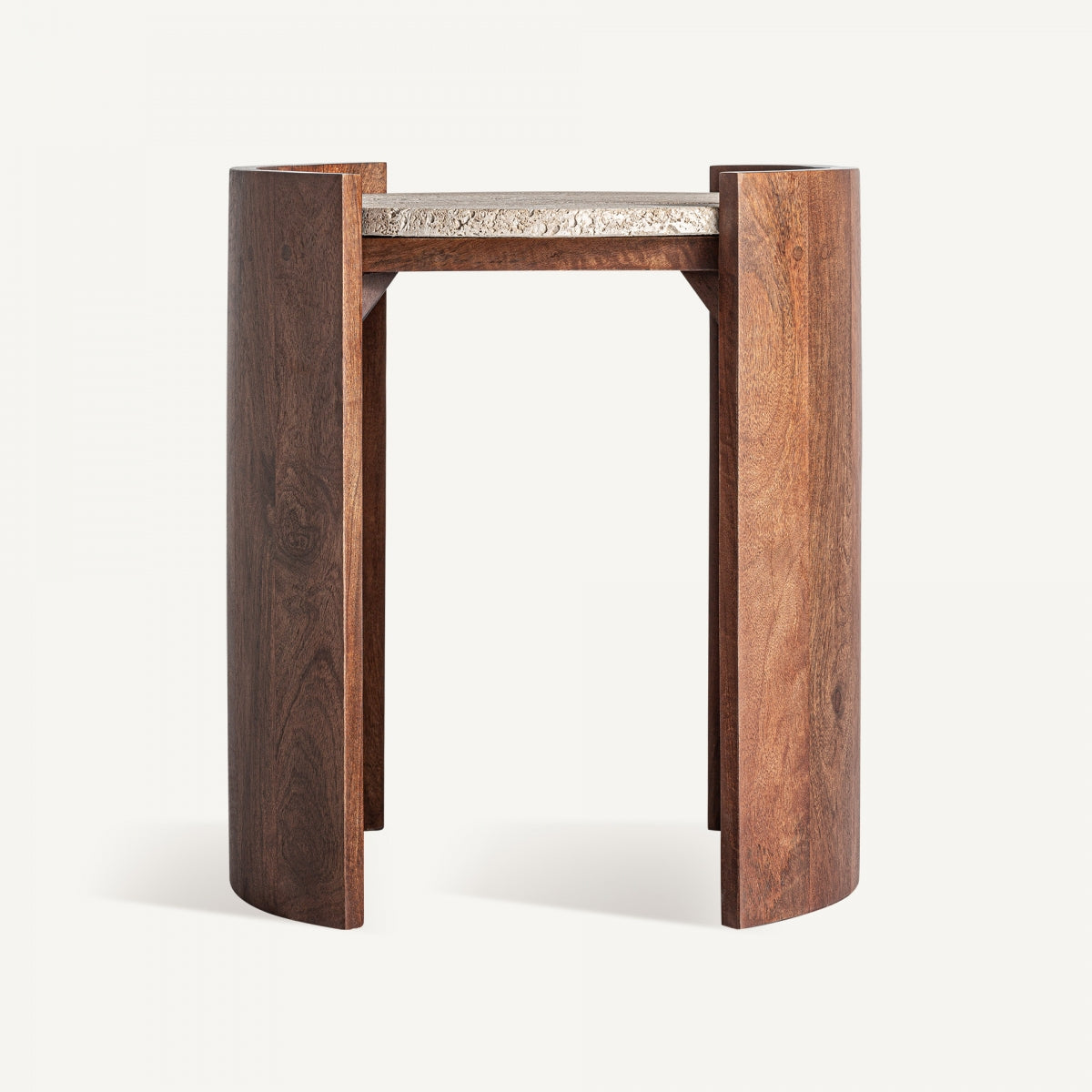 Travertine Side Table
