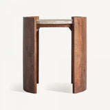Travertine Side Table